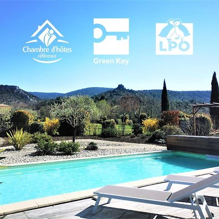 Villa Font Vive - Chambres D'Hotes Eco-Labellisees Avec Cuisine - Confort, Calme Et Vue Exceptionnels ! 格罗斯皮埃雷斯 外观 照片
